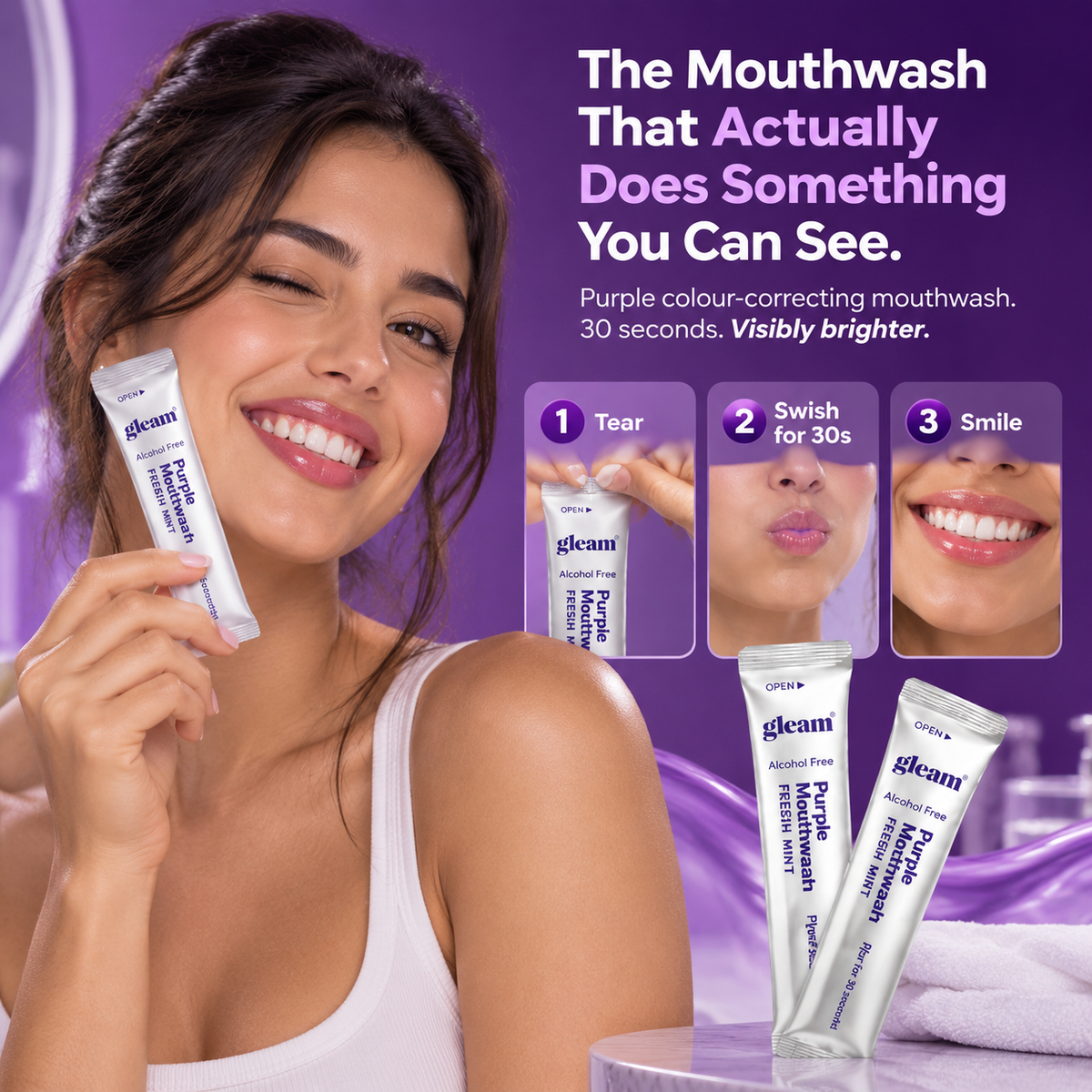 Gleam Purple Mouthwash