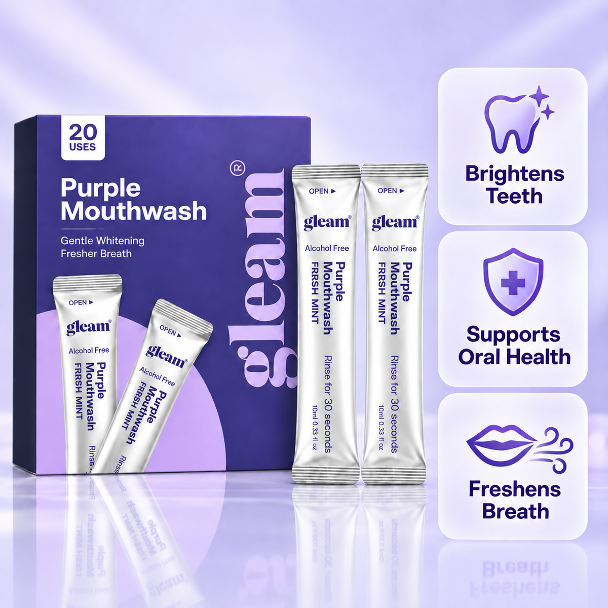 Gleam Purple Mouthwash