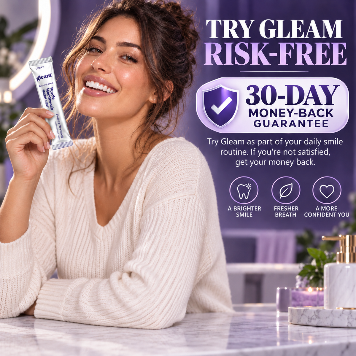 Gleam Purple Mouthwash